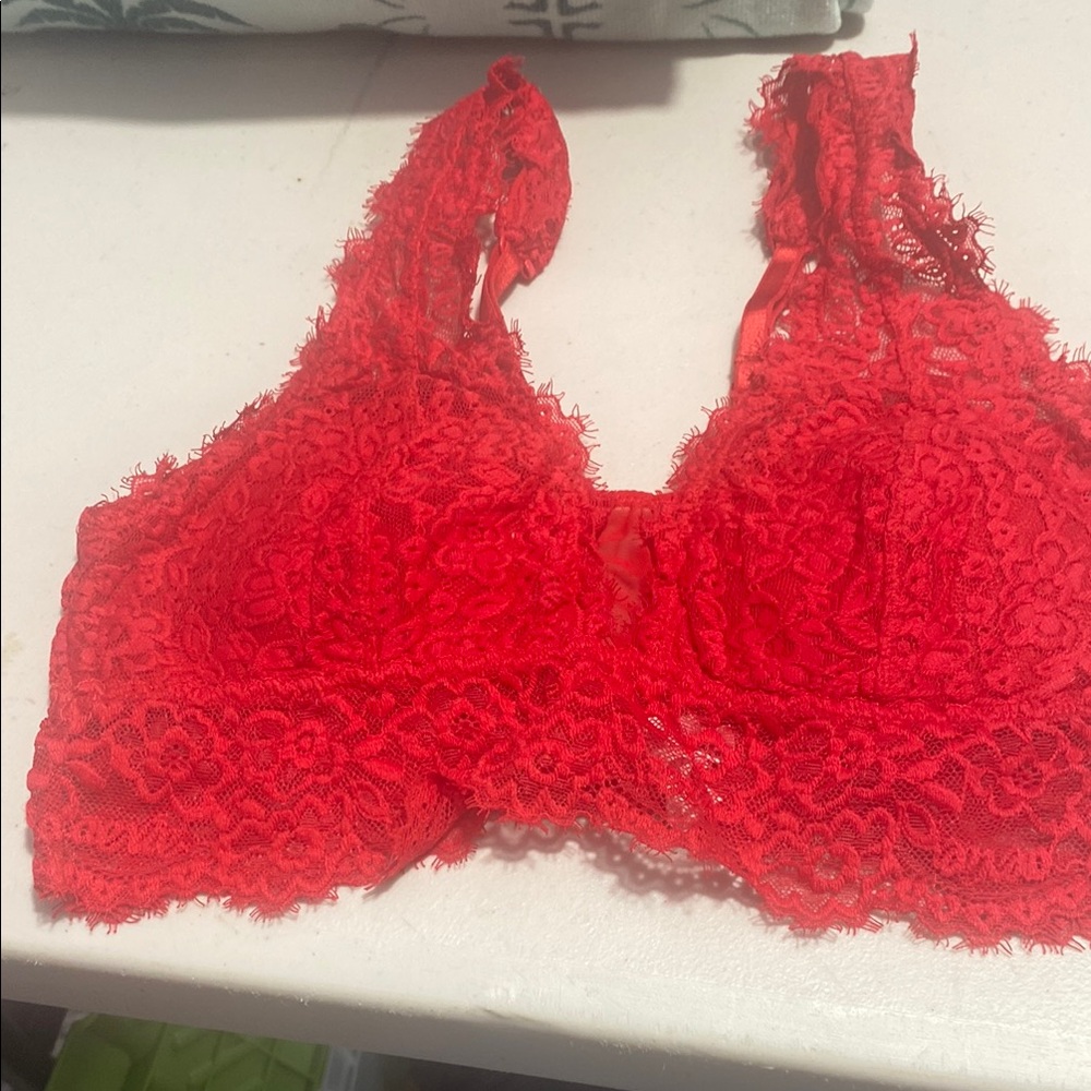 Aerie Red Lace Bralette small